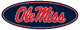 Ole Miss Oval logo-Navy Blue