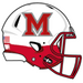 NCAA-MAC-2019 Miami Redhawks main logo - White Schutt hlmet