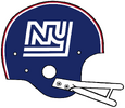 In the 1975 season the team abandoned the "NY" helmet design for a three striped blue helmet which resembled the Denver Broncos, with a white facemask; it also introduced a new neon stylized "NY" logo which proved to be unpopular with the fanbase, as the team would abandon it in '76.