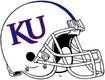 NCAA-Big 12-Kansas Jayhawks White Blue Striped helmet