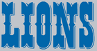 Detroit Lions 1970-2002 wordmark-Silver background