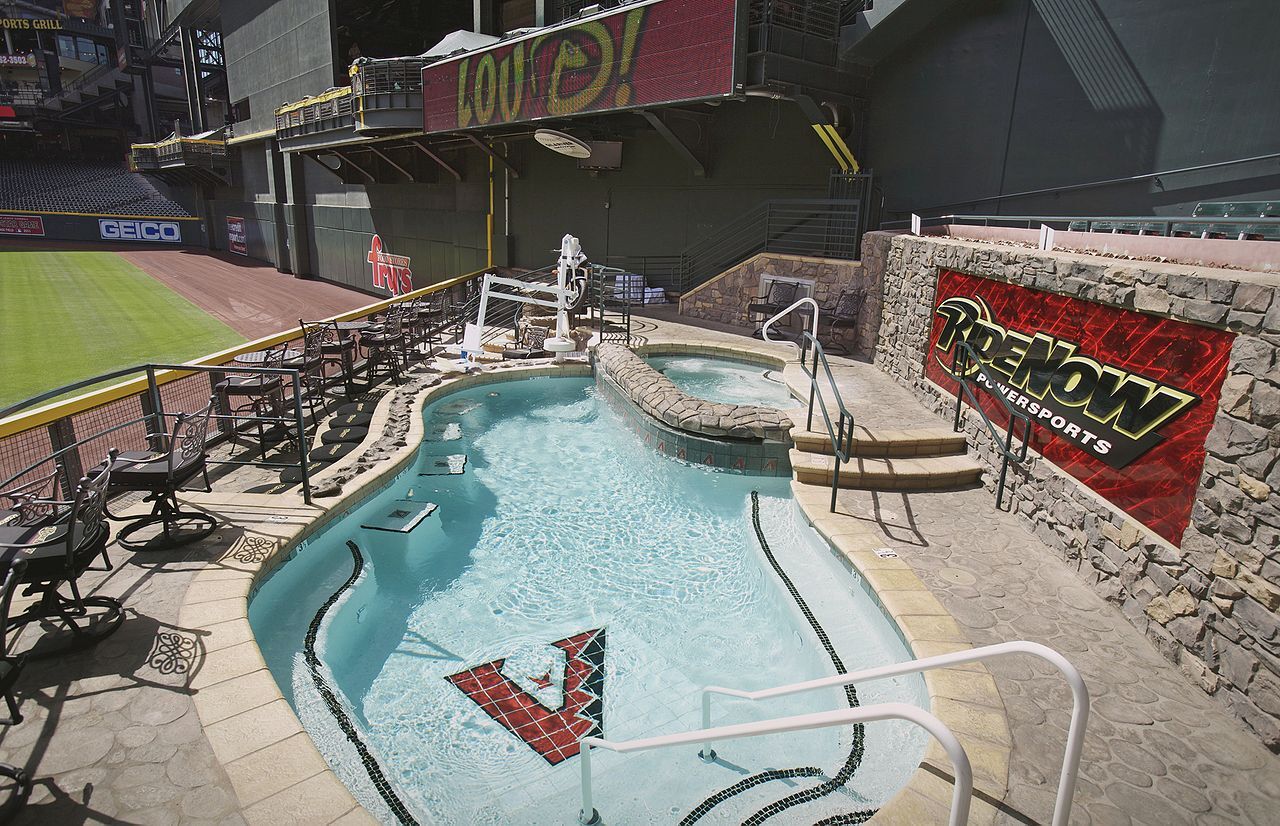 Ballpark Quirks: Taking a dip in Chase Field's swimming pool - Sports  Illustrated