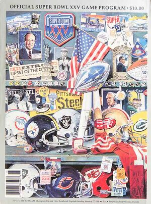 Super Bowl XXV Giants Vs. Bills Poster Sealed