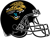 Jaguars original helmet and Jaguar logo which was used from the team's inception in 1995 to 2011.