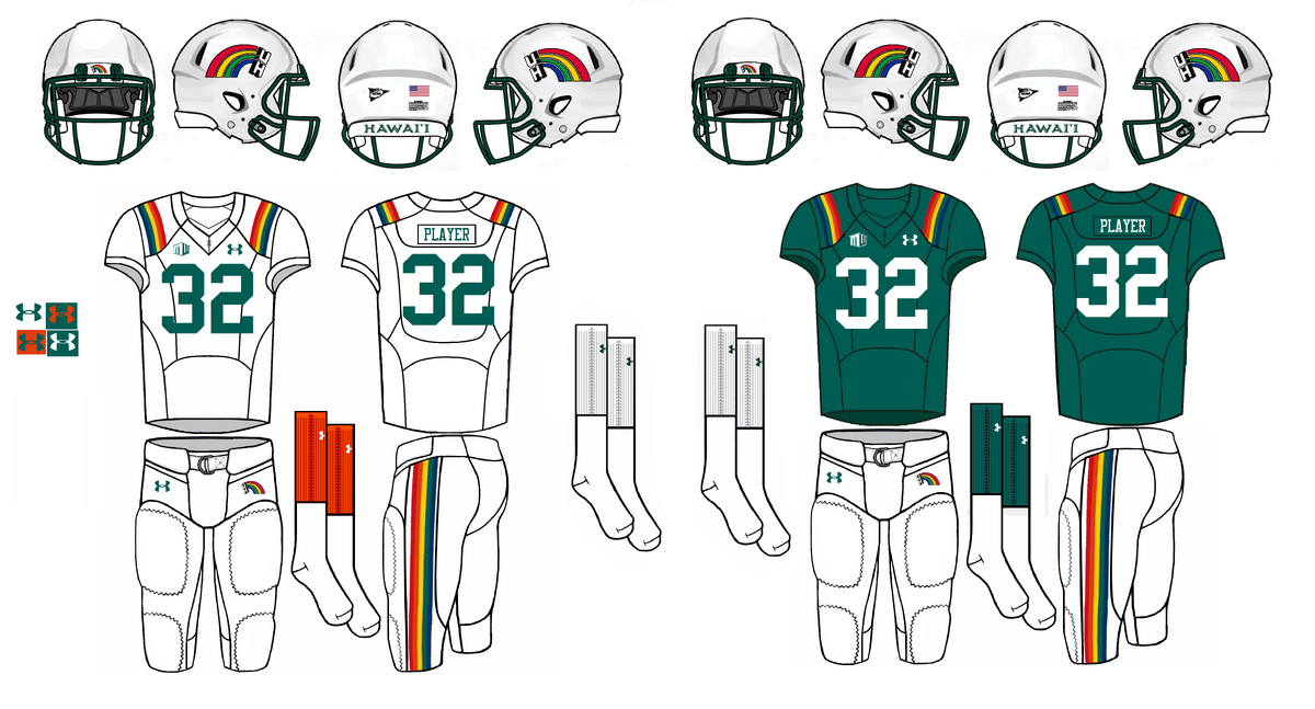 Hawaii rainbow warriors football jersey sale