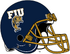 NCAA-FIU Panthers Navy Blue Football helmet-gold facemask