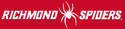 Richmond Spiders full white wordmark and logo-red background