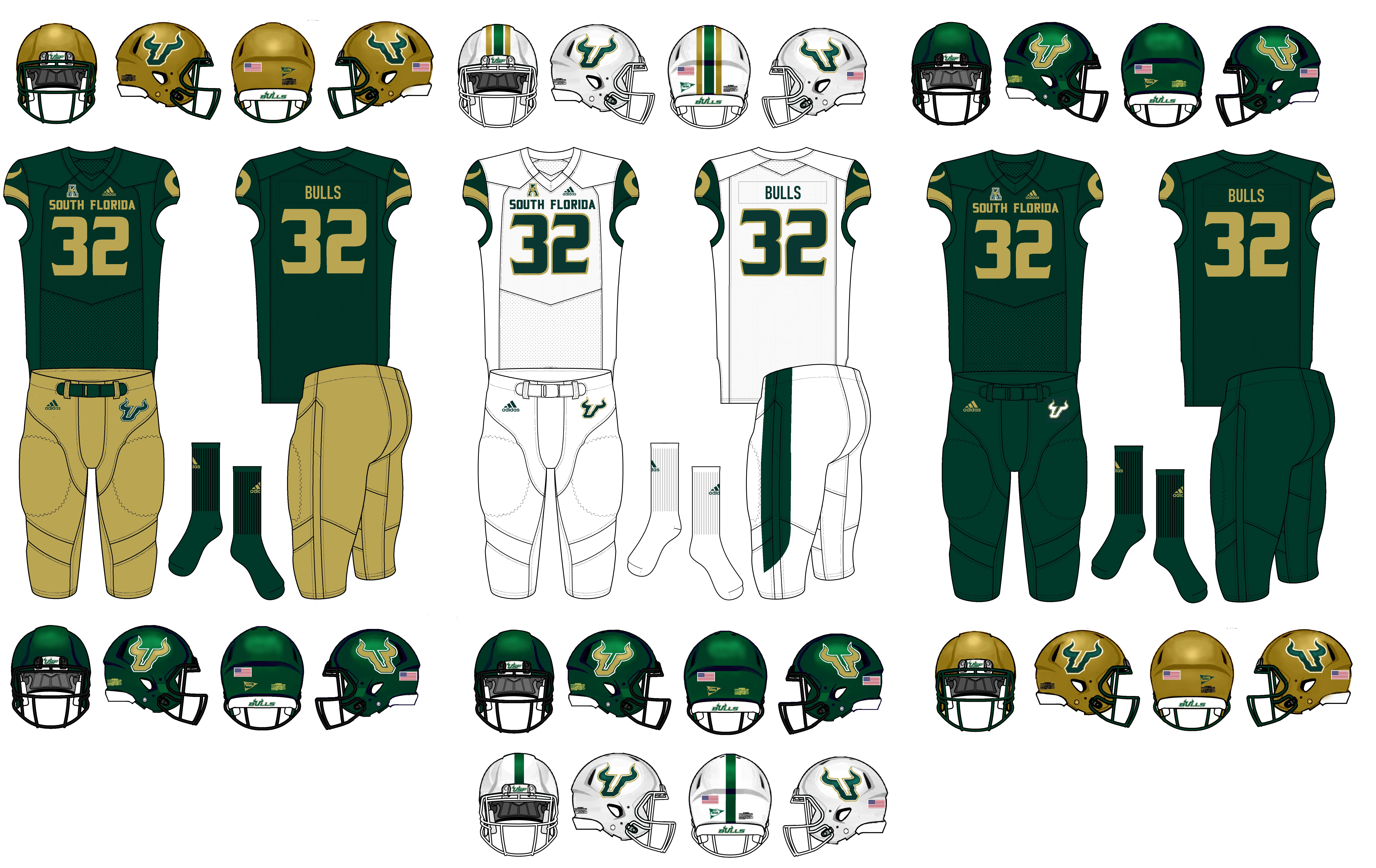 usf football uniforms