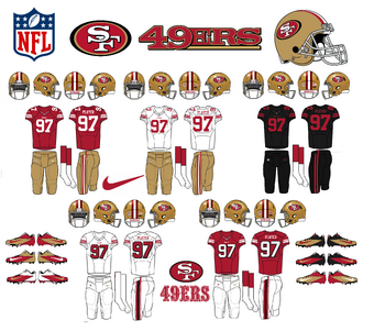 49ers jerseys through the years