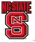 NC State Wolfpack Wordmark and helmet logo 2006-present