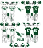 The Eagles used various jersey/helmet swatches in 1969,that uncluded introducing a white helmet, which they would continue to use through the 1973 season.