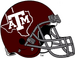 Texas A&M Aggies maroon alternate helmet-white state logo-Grey facemask