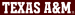 Texas A&M State logo-white wordmark