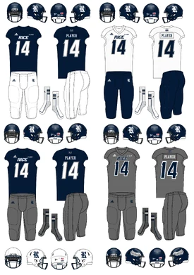NCAA-C-USA-Rice Owls football uniforms