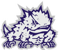 NCAA-Big 12-TCU Horned Frogs Mascot Logo White