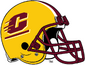 NCAA-MAC-Central Michigan Chippewas golden yellow striped helmet