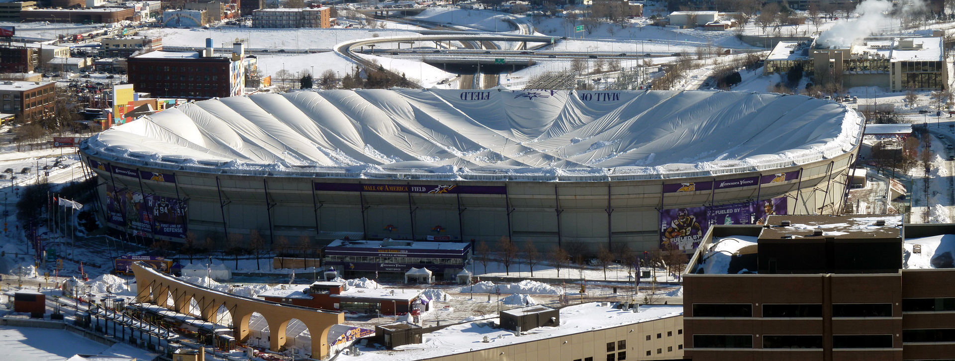 Raw Video: Snow Causes Metrodome Roof Collapse 