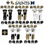 Saints current jerseys.