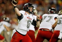 Jordan Lynch leads NIU against FSU in the 2013 Orange Bowl.