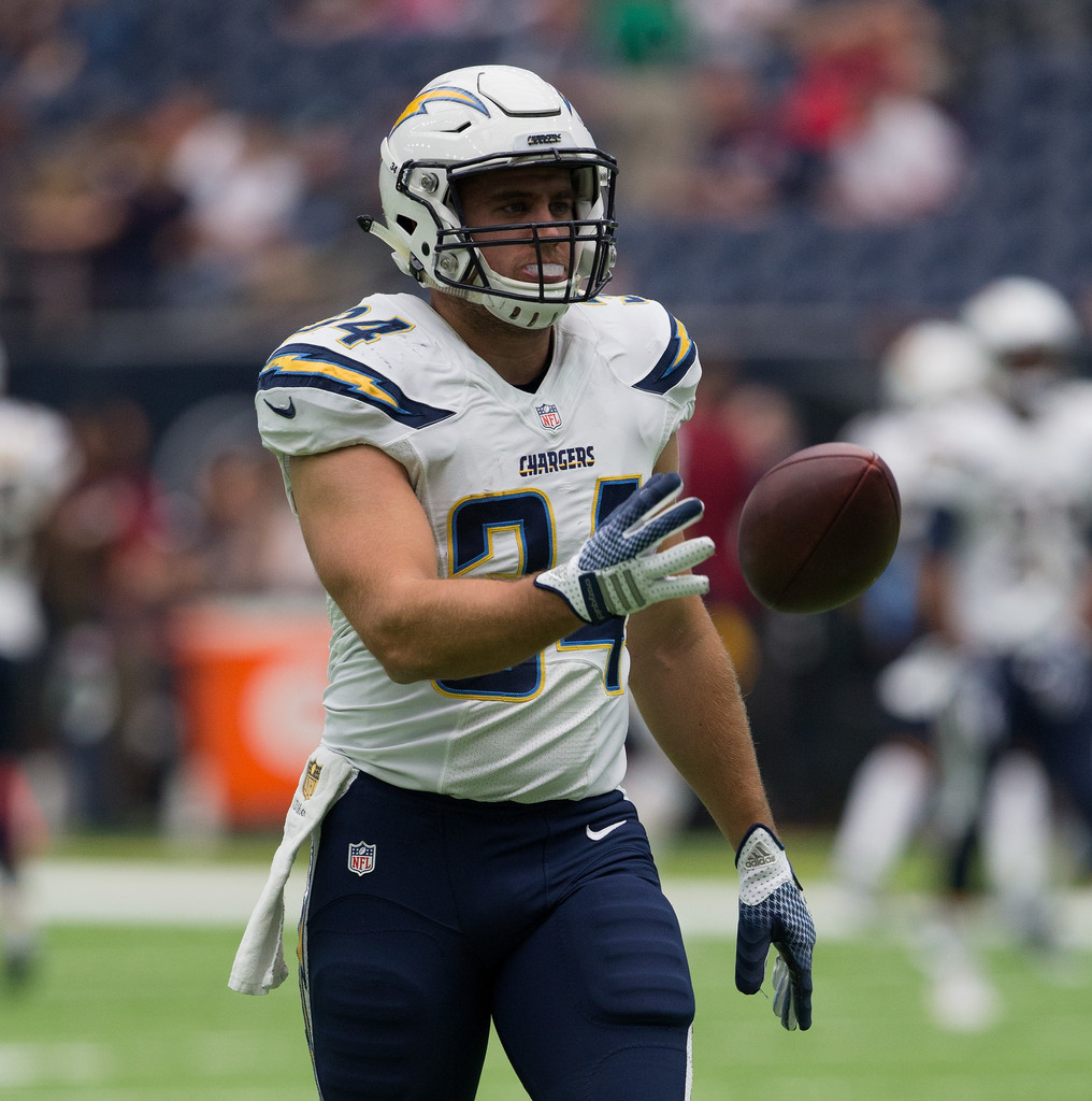 Derek watt hot sale chargers jersey