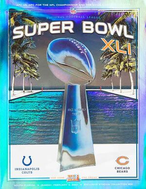 Indianapolis Colts Poster Super Bowl XLI End Zone NFL Picture