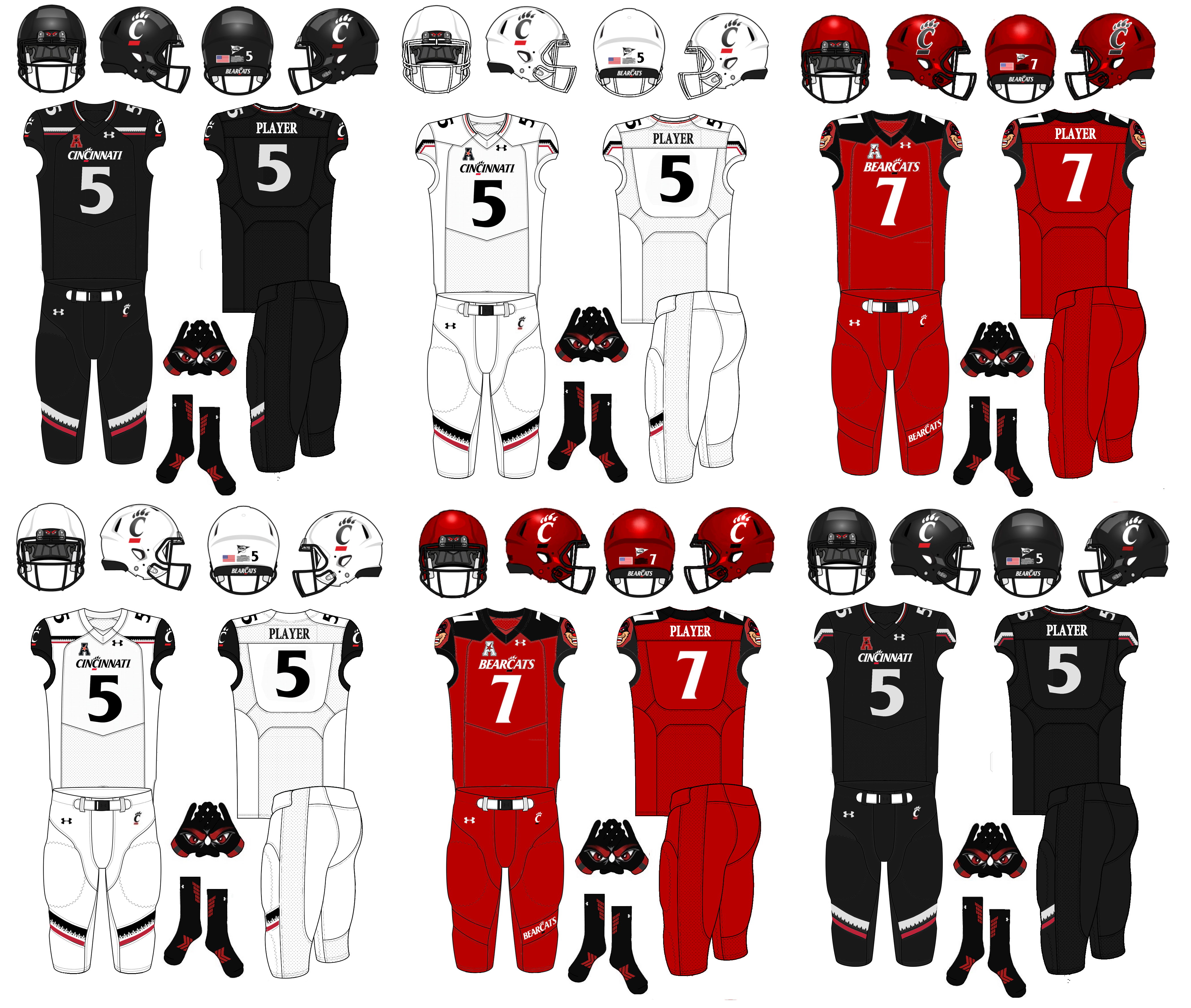 Cincinnati Football on X: The #Bearcats Uniform combo as they travel to  UCF this weekend: 🔴 Helmets ⚪️ Uniforms 🔴 Pants #BeatUCF   / X