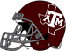 Texas A&M Aggies maroon alternate helmet-white state logo-Grey facemask-Right side