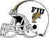 NCAA-FIU Panthers White striped Football helmet-Rightside