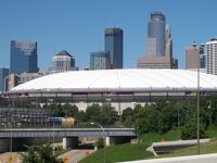 Metrodome with new roof