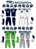 Seahawks current uniforms, used since the 2012 season.