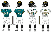 Jags home/away jerseys from 1997-2003.