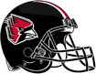 NCAA-MAC-Ball St. Cardinals Black Striped Helmet