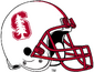 NCAA-Pac 12-Stanford Cardinal White helmet-red facemask