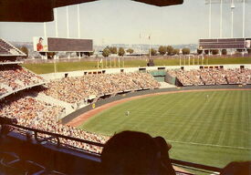 Oakland Coliseum outfield 1980