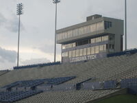 Joe Aillet Stadium home stands and press box