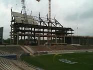 Construction on the West grandstand 18 May 2011