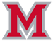 NCAA-MAC-2019 Miami Redhawks main logo - White - Silver trim