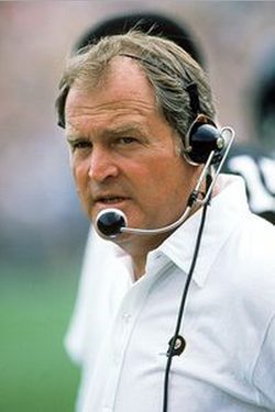 Pittsburgh Steelers coach Chuck Noll wears a happy face as he watches his  team workout at training camp in Thousand Oaks, Calif., Dec. 27, 1983. The  Steelers, escaping from the bitter weather