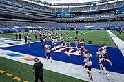 Washington Football Team entering empty MetLife Stadium