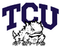 NCAA-Big 12-TCU Horned Frogs White Logo