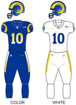 Los Angeles Rams (formerly St. Louis Rams) uniform and uniform