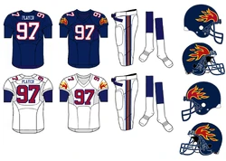 WLAF-Birmingham Fire jerseys