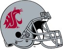 NCAA-Pac 12-WSU Cougars All Silver helmet