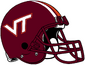 NCAA-ACC-2019 VT Hokies Maroon Helmet