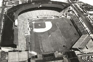 An aerial view of the park in 1956