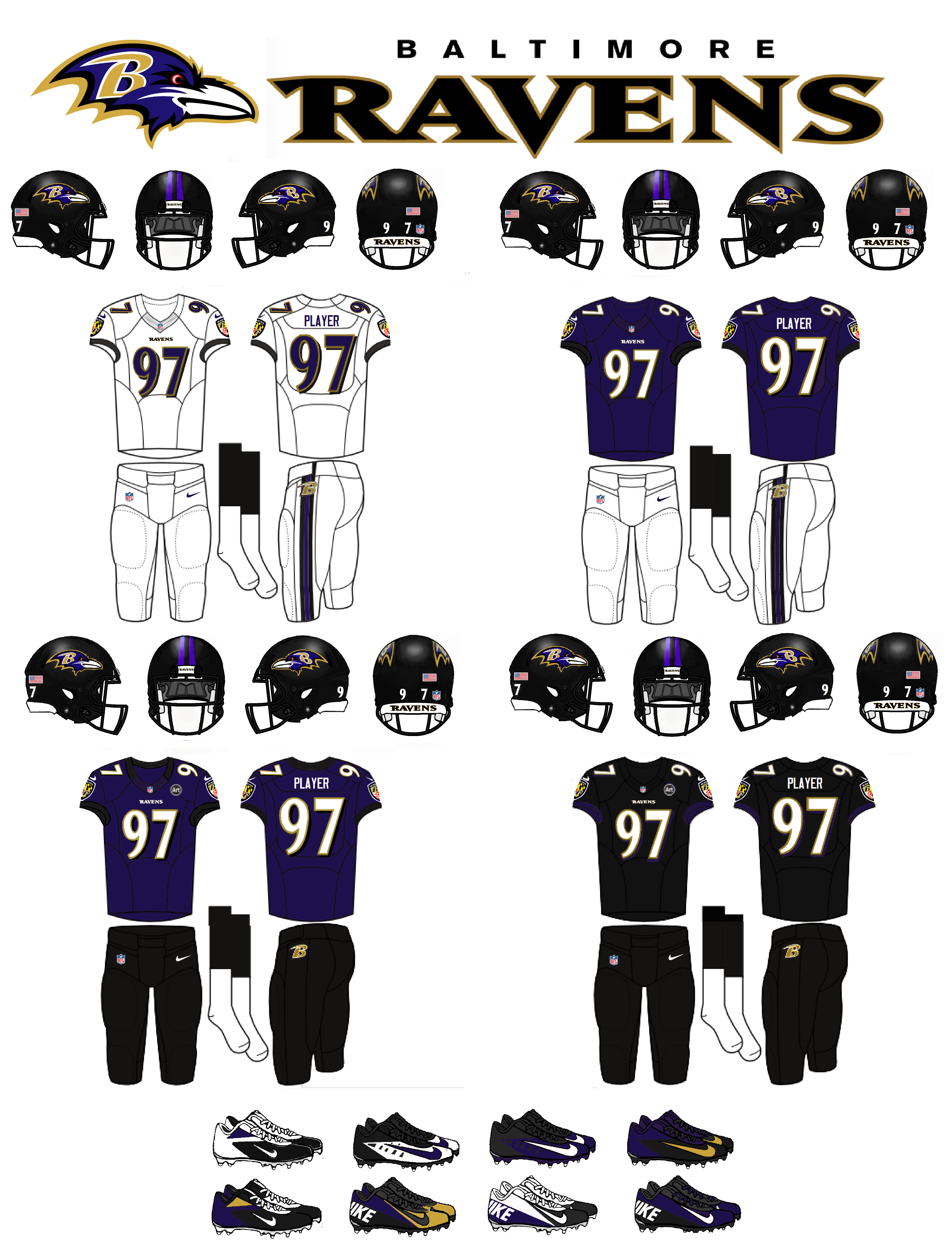 baltimore ravens old uniforms