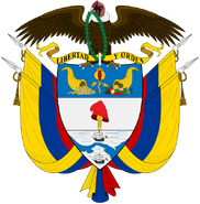 Versión del escudo nacional de Colombia debidamente interpretada, de acuerdo con los decretos que lo crearon y modificaron y en concordancia con las normas heráldicas.