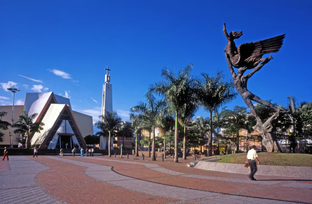 City central Plaza of Armenia, Quindio, Colombia.
