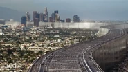 Downtown Los Angeles in the background