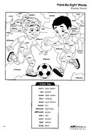 Paint-By-Sight Words Playing Soccer